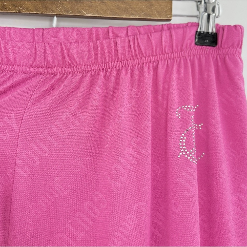 Juicy Couture Women's Bright Pink Soft Pajamas Pants Sz L Embellished Y2K Vibes - Picture 5 of 11